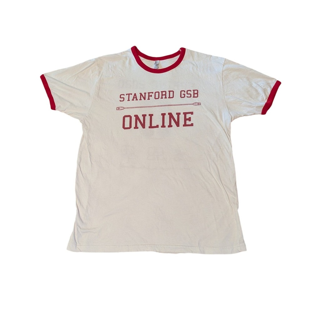 Stanford University Ringer T-Shirt Graduate School of Business Online 2020 Large